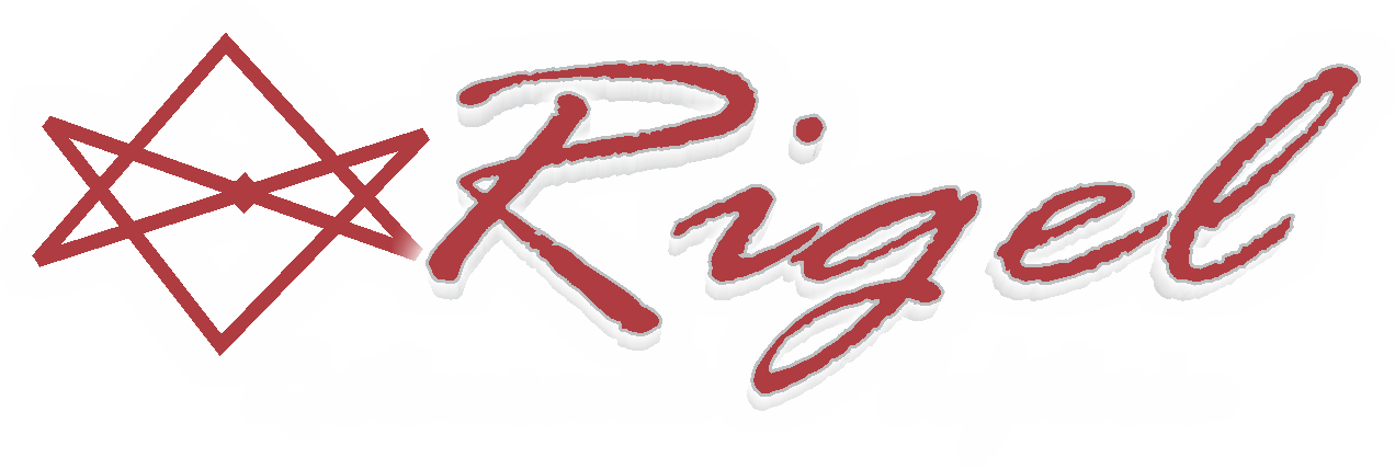 logo rigel en rojo w glow